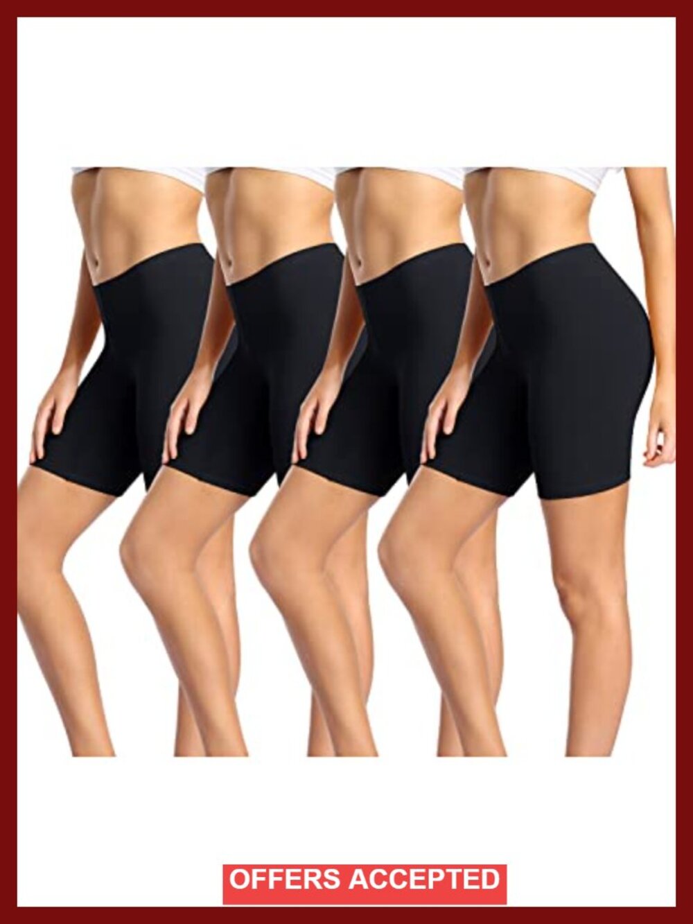 Women's Cotton Boy Shorts Underwear Anti Chafing Soft Biker Short Plus Size 4